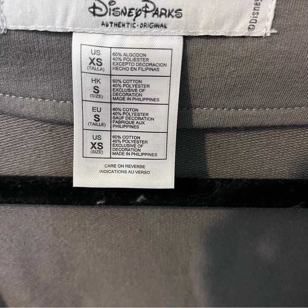 Minnie Mouse Paris Zip Up Grey Sweater  Parks XS WDW - Image 5