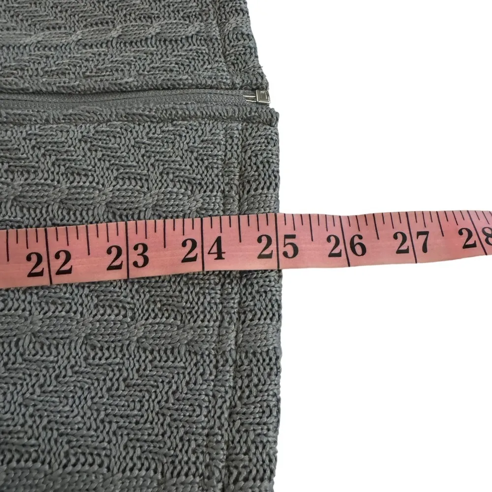 Boston Traders Gray Cable Knit Fleece Full Zip Up Jacket Sz Medium - Image 9