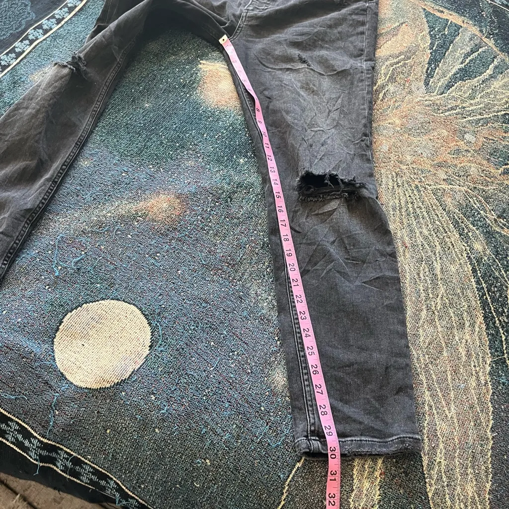 Boyish Free People Zachary Skinny Jeans High Rise Black Women’s 30 Touch of Evil - Image 11