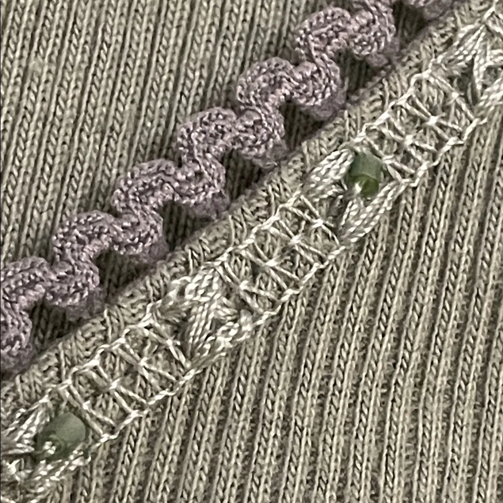 Susan Bristol Moss Green Rib Knit Tank Top Womens Size Large NEW - Image 4