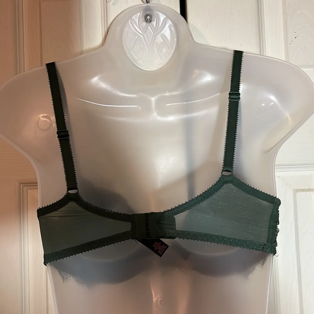 Victoria's Secret Dream Angels Push Up Bra Dark Green Lace Overlay 32D - Image 9