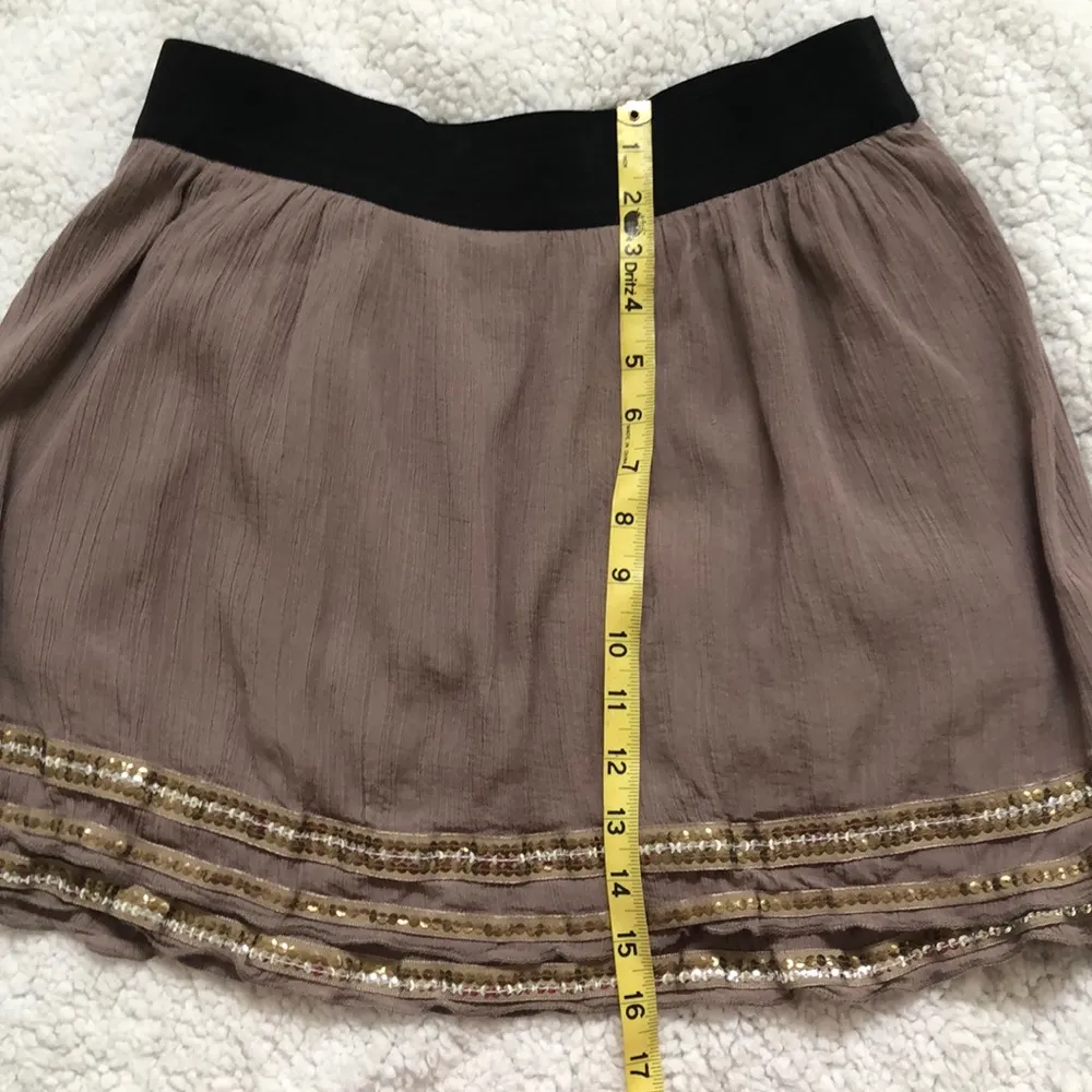 FREE PEOPLE Lace Sequins Tiered Fairy Inspired Short Skirt size M - Image 2