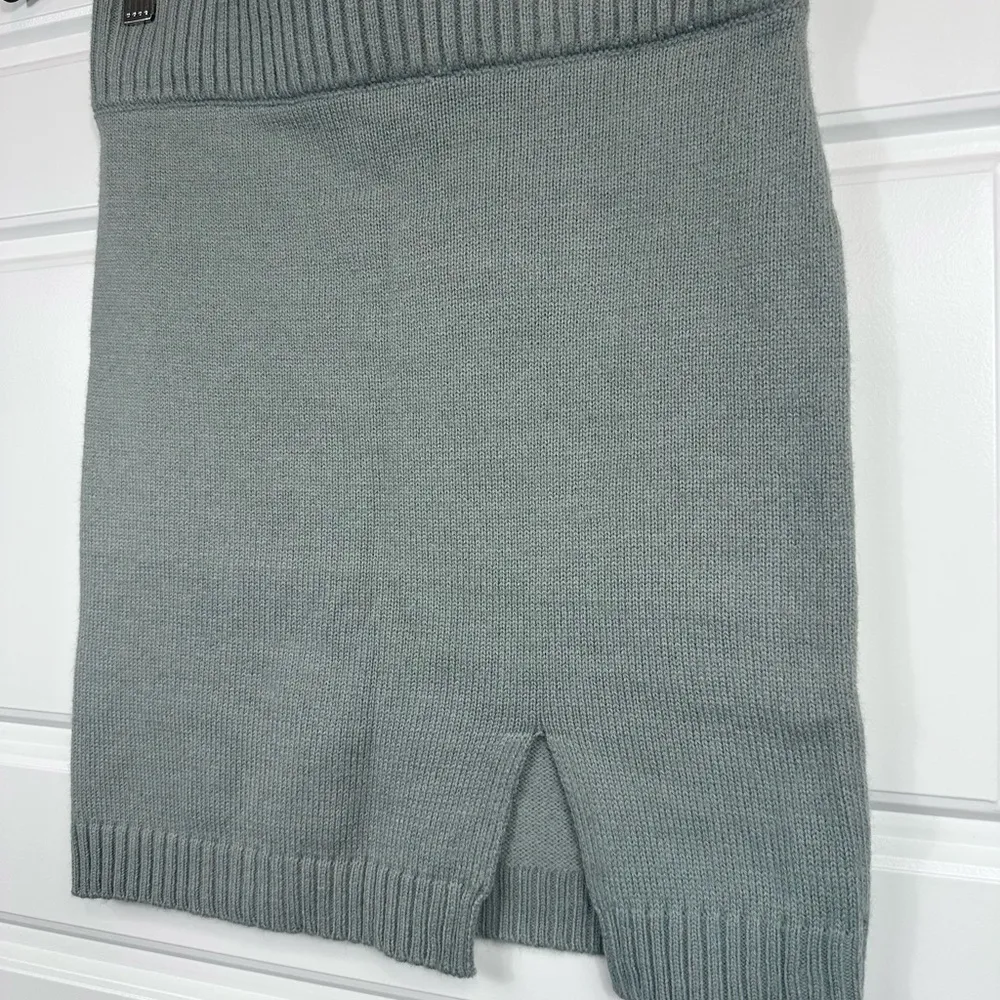 MABLE Women’s Classic Knit Mini Skirt In Sage Size S/M Green - Image 3