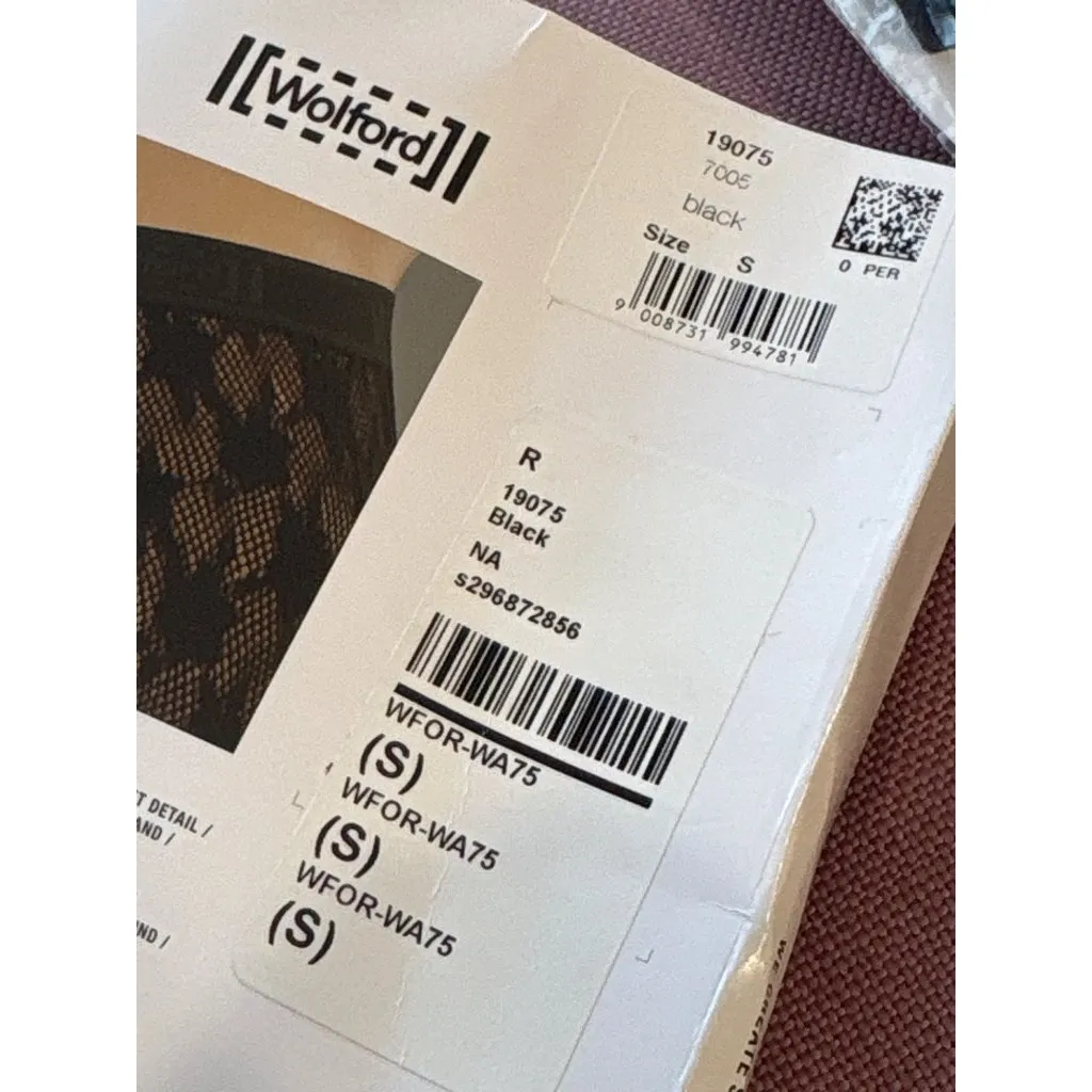 Wolford Rose Tights in Black Small New Womens Nylons Pantyhose - Image 5