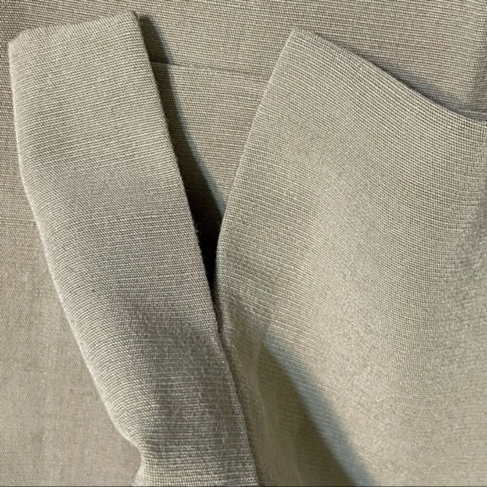 Evan Picone Womens Linen Blend Pants Neutral Versatile Flat Front Beige Size 10 - Image 5