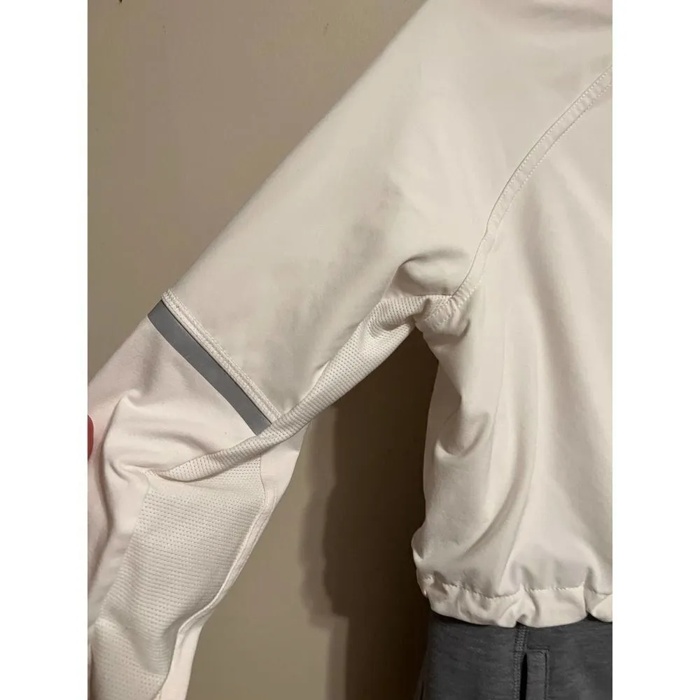Athleta Quick Step Runners Reflective White and Grey Jacket Sz. M - Image 5