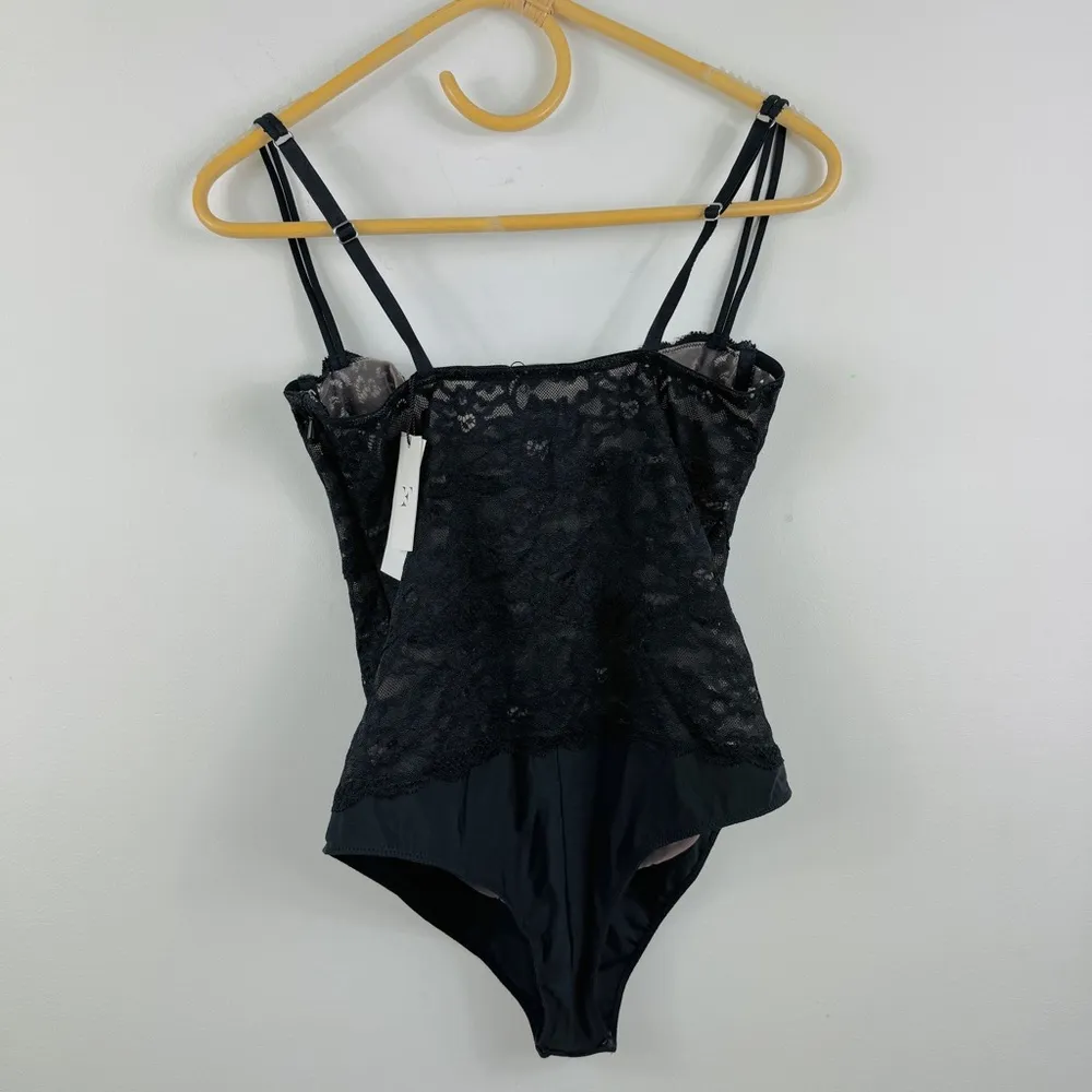 Fleur Du Mal Charlotte lace balconette bodysuit NWT Black - Image 5