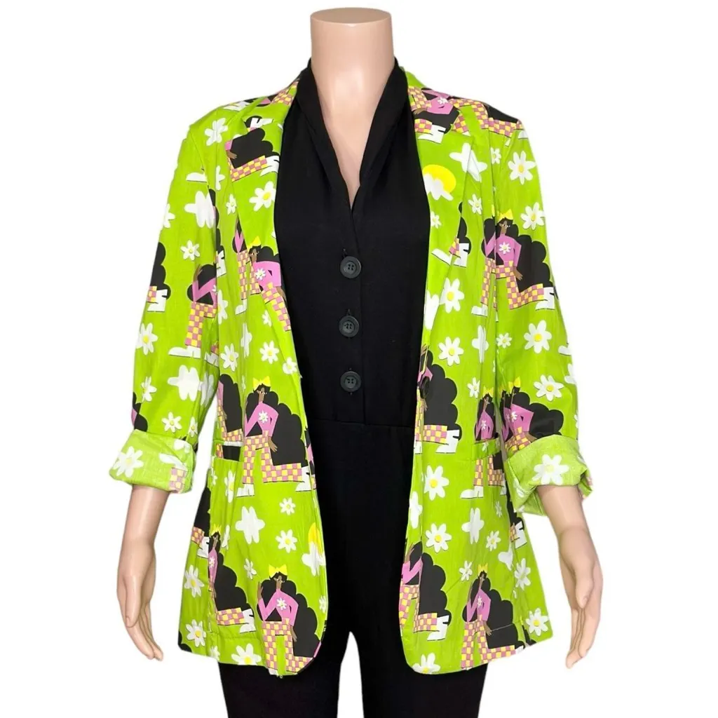 NOOWORKS Cotton Poplin Blazer, Checkered Ladies, Small - Image 9