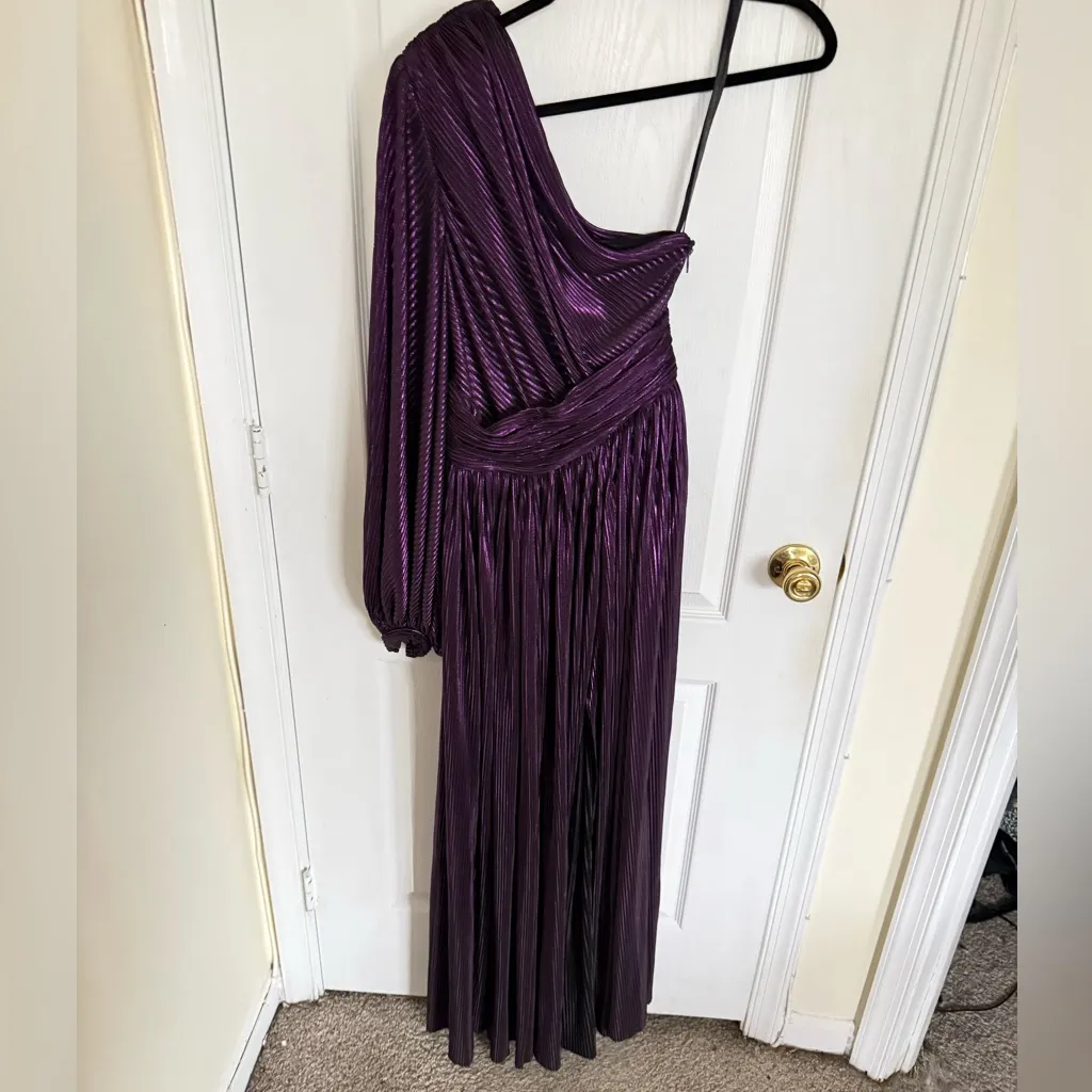 Bronx & Banco Florence One-Shoulder Purple Evening Gown - Image 8