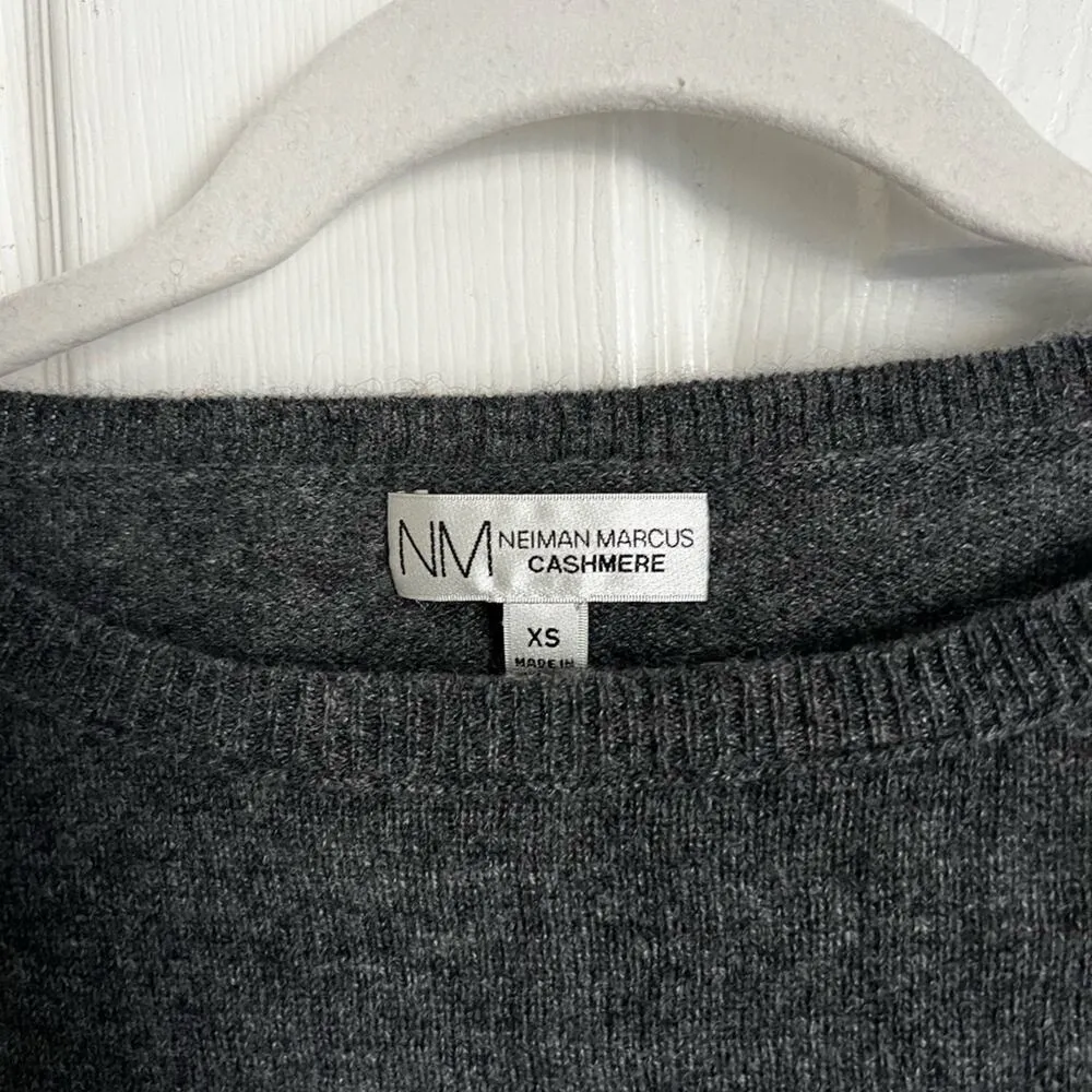 Neiman Marcus Cashmere Sweater Crewneck grey women’s XS jumper pullover - Image 3