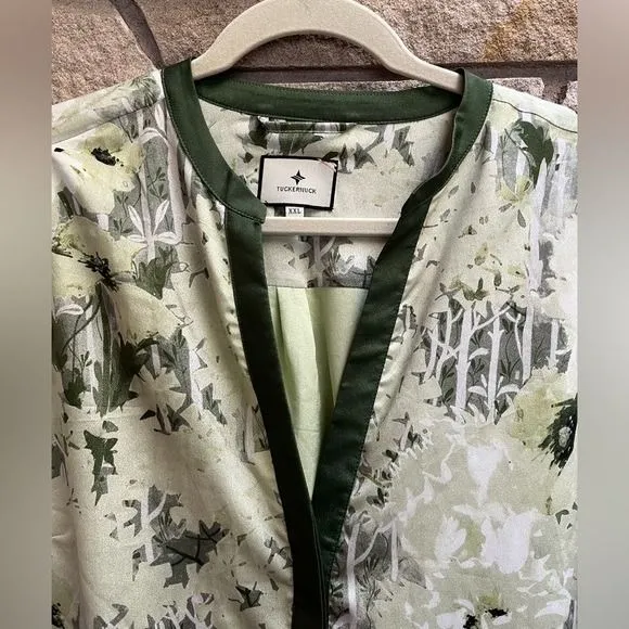 Tuckernuck Shady Grove Floral Camille Dress Green Floral Midi Maxi XXL NWT - Image 8