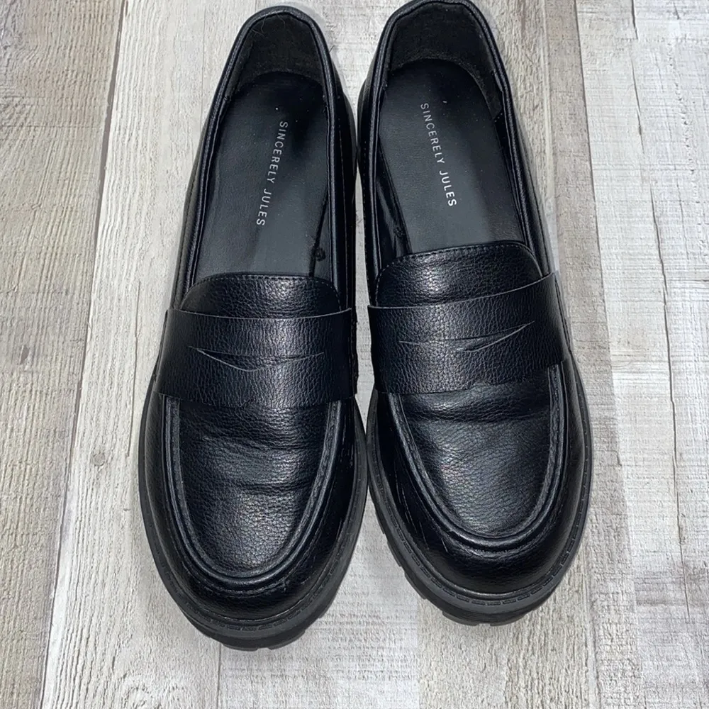 Sincerely Jules Rocker black chunky platform loafers size 9 1/2 - Image 5