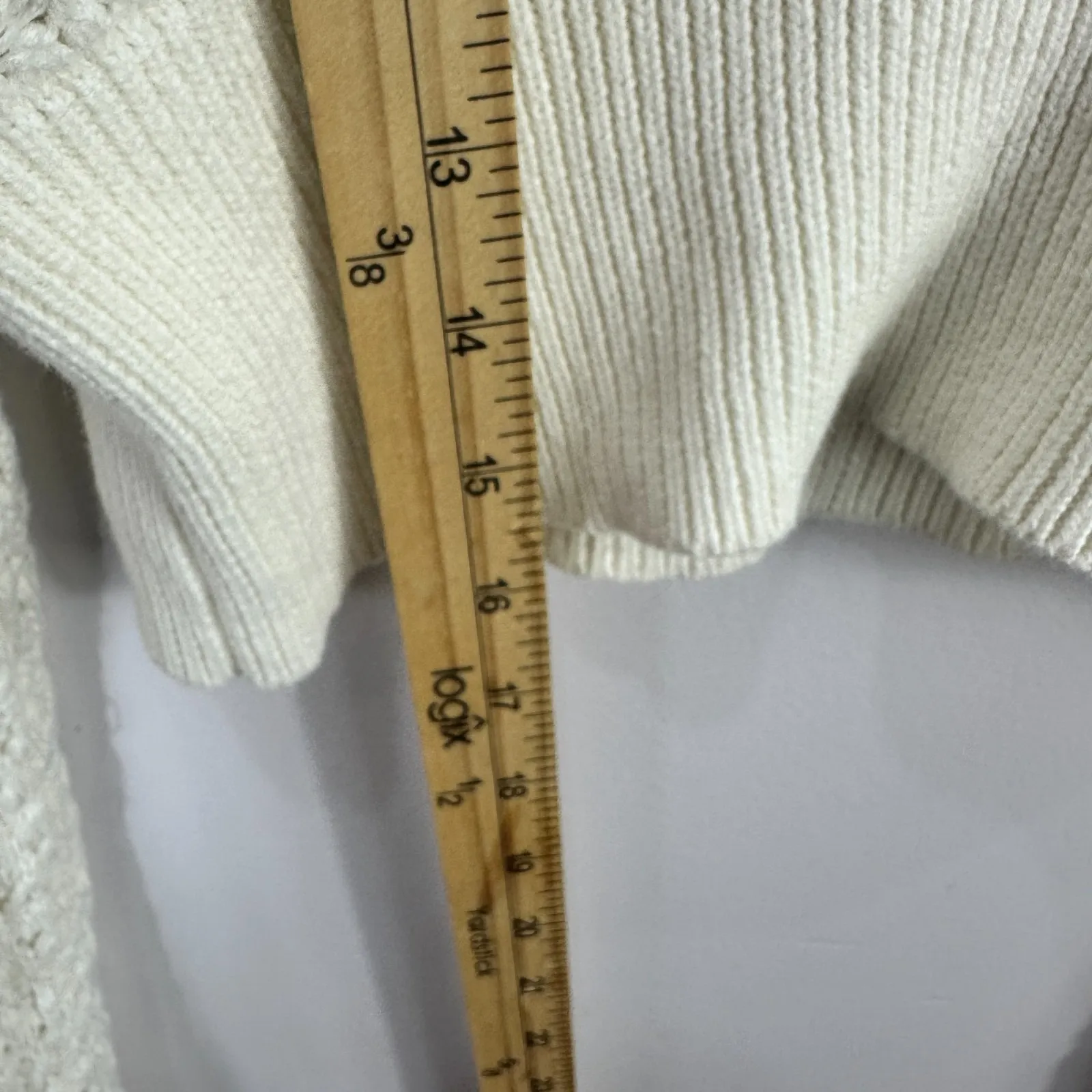 Altard State Sweater Womens M White Crochet Knit Boho Cottagecore Costal Cowgirl - Image 4