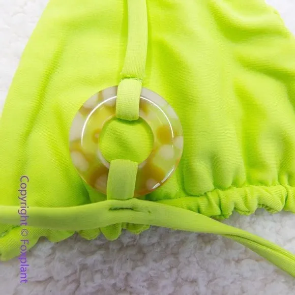 NEW Aila Blue Free People Soraya Bikini Top, lime green, size‎ XS - Image 9
