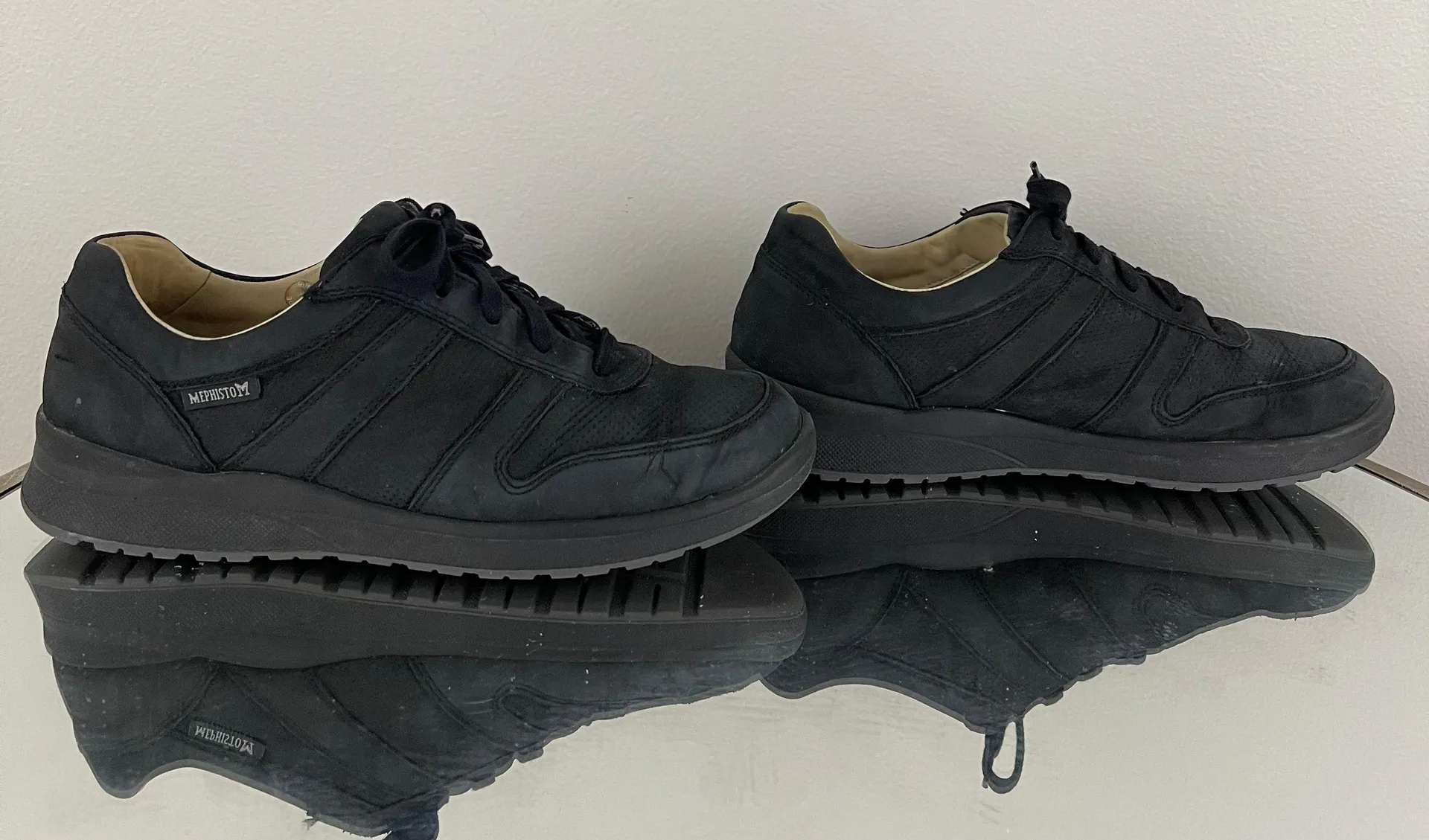 Black Leather Womens Rebecca Perforated Fashion Sneaker - Image 3