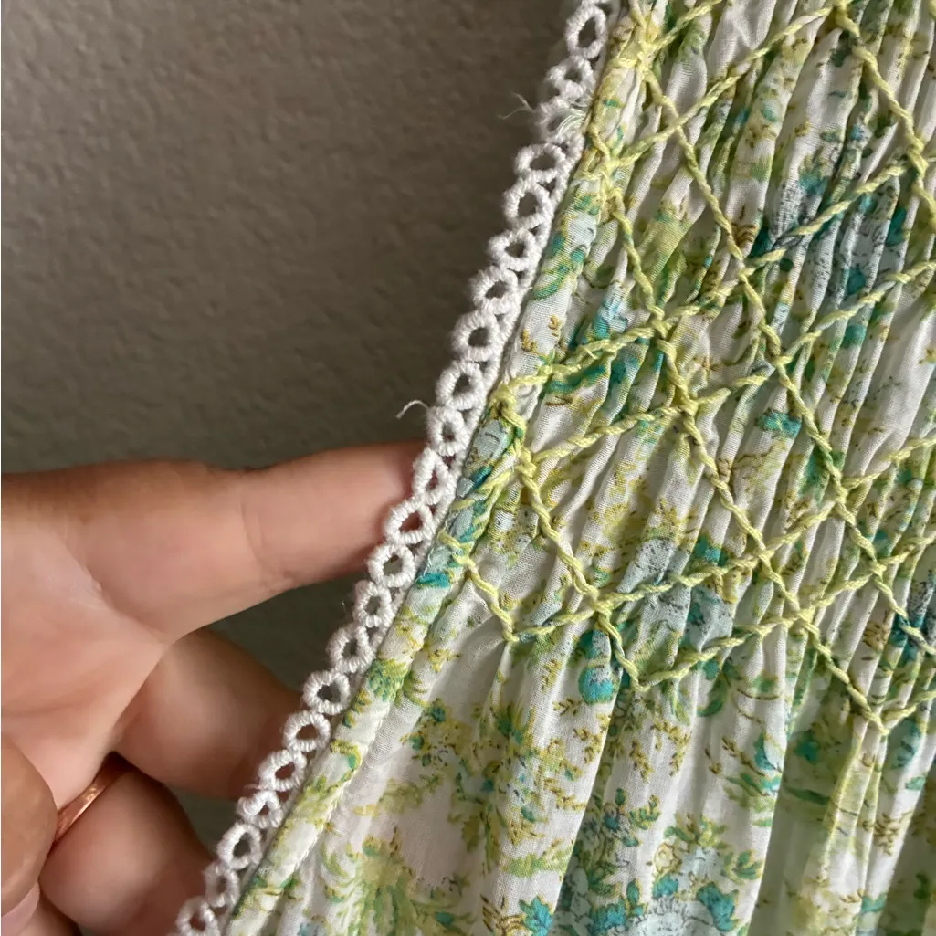 Free People Shea Printed Undersea Combo Button Back Closure Mini Dress M - Image 11