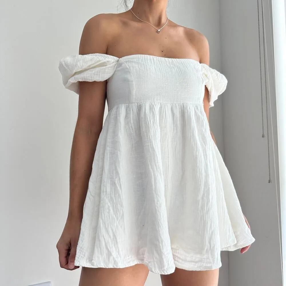 Princess Polly Romper Womens 4 Gauze Cotton Babydoll Flowy Rehearsal Wedding - Image 2