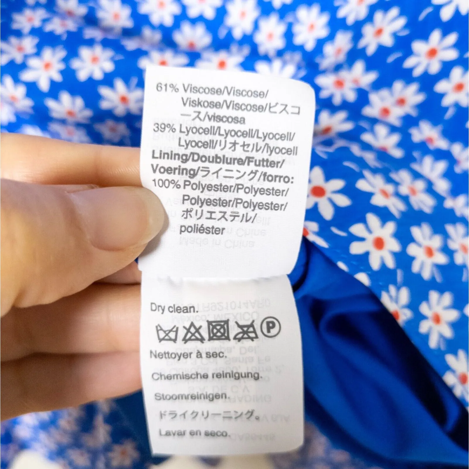 MADEWELL Blue Ruffle-Edge Skirt in Mini Daisy Lined A-Line Flirty Women's 4 - Image 5