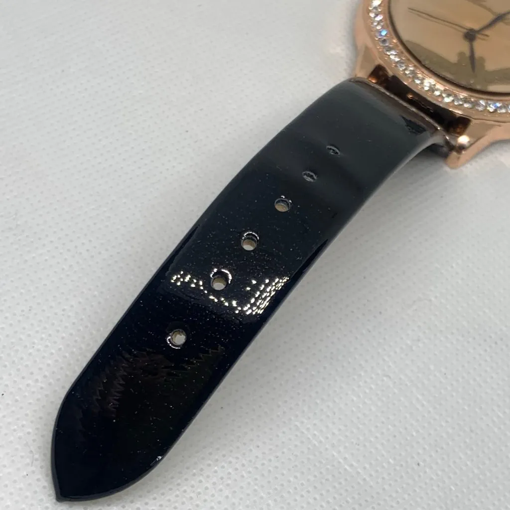 Women quartz analog watch rose gold tone 45mm large face round case running - Image 5