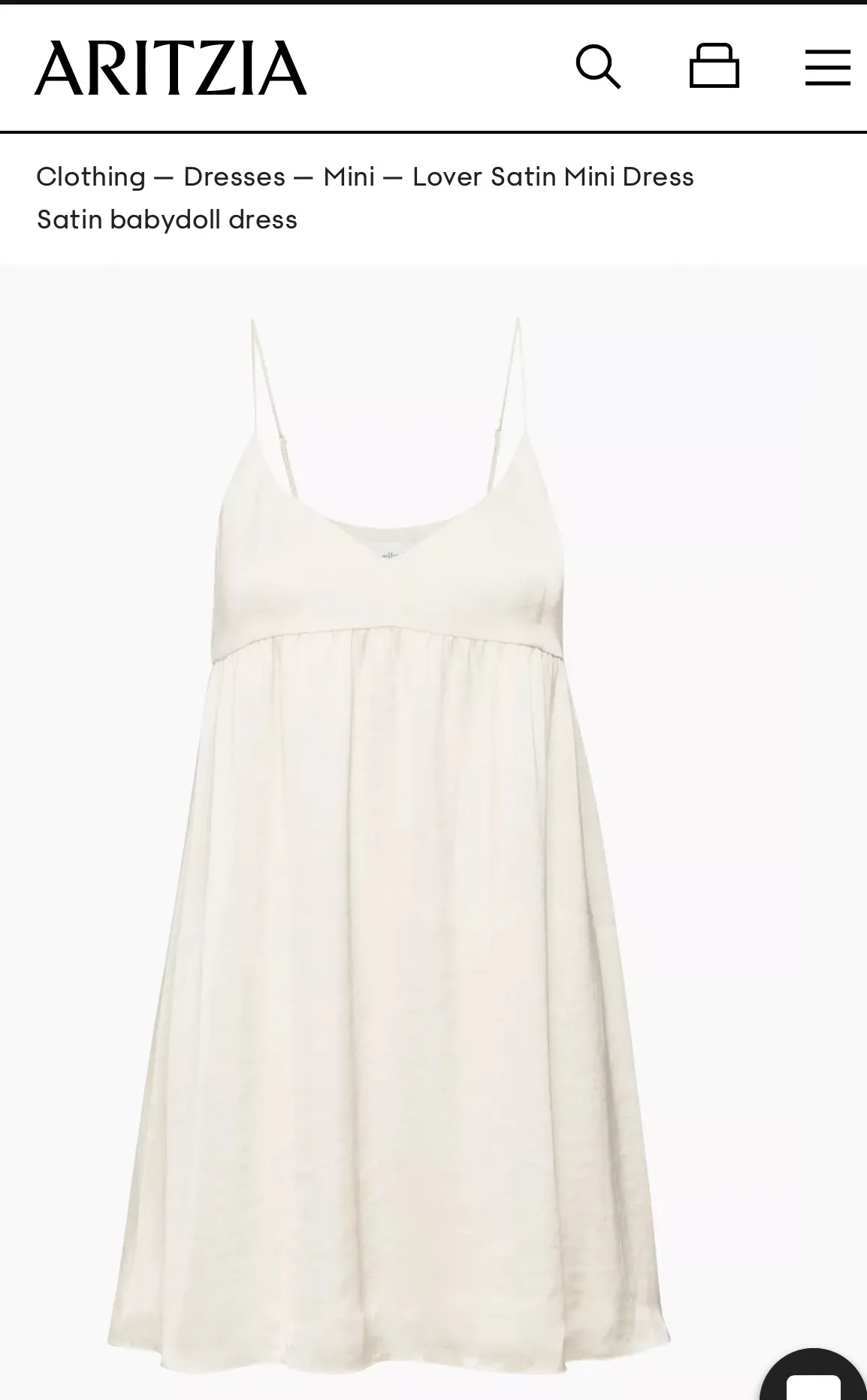 Aritzia Lover Satin Mini Dress - Image 4