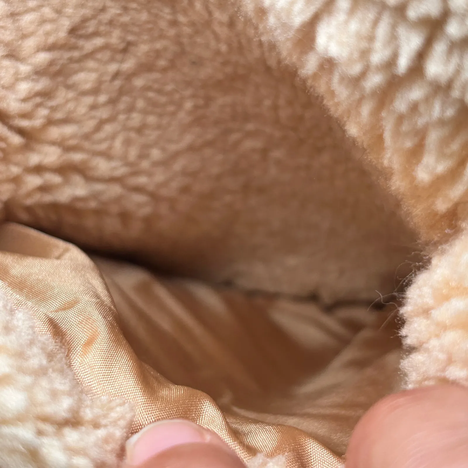 Elodie Womens Cozy Sherpa Fleece Teddy Jacket Full Zip NWT Size Medium Beige‎ - Image 2