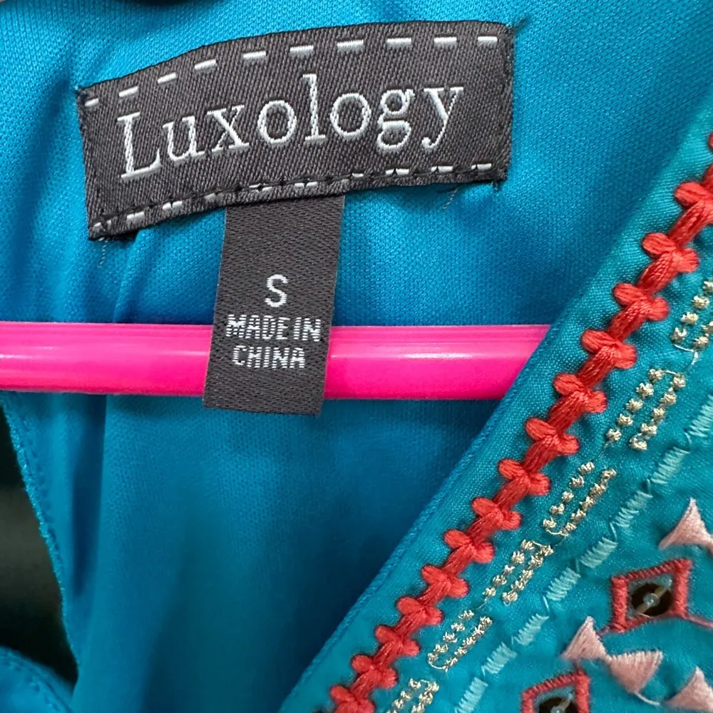 Turquoise beach dress. Cute, Comfy, Lightweight, perfect for vacation! - Image 3