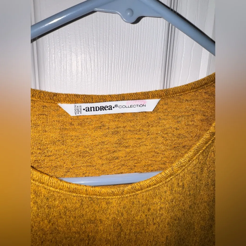 ANDREA Collection Women’s Mustard Long Sleeve Top S - Image 3