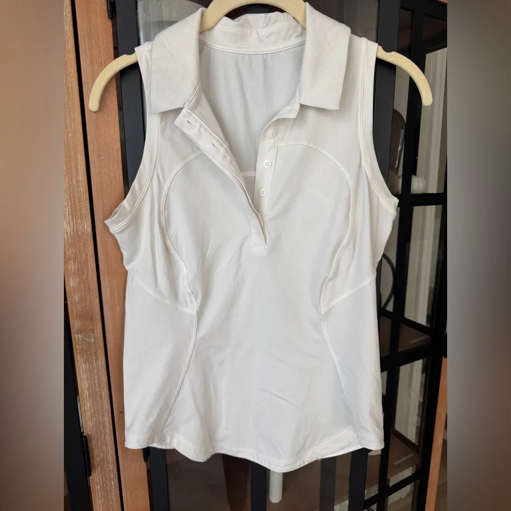 Lululemon sleeveless polo tank top quick dry collar workour golf performance - Image 2