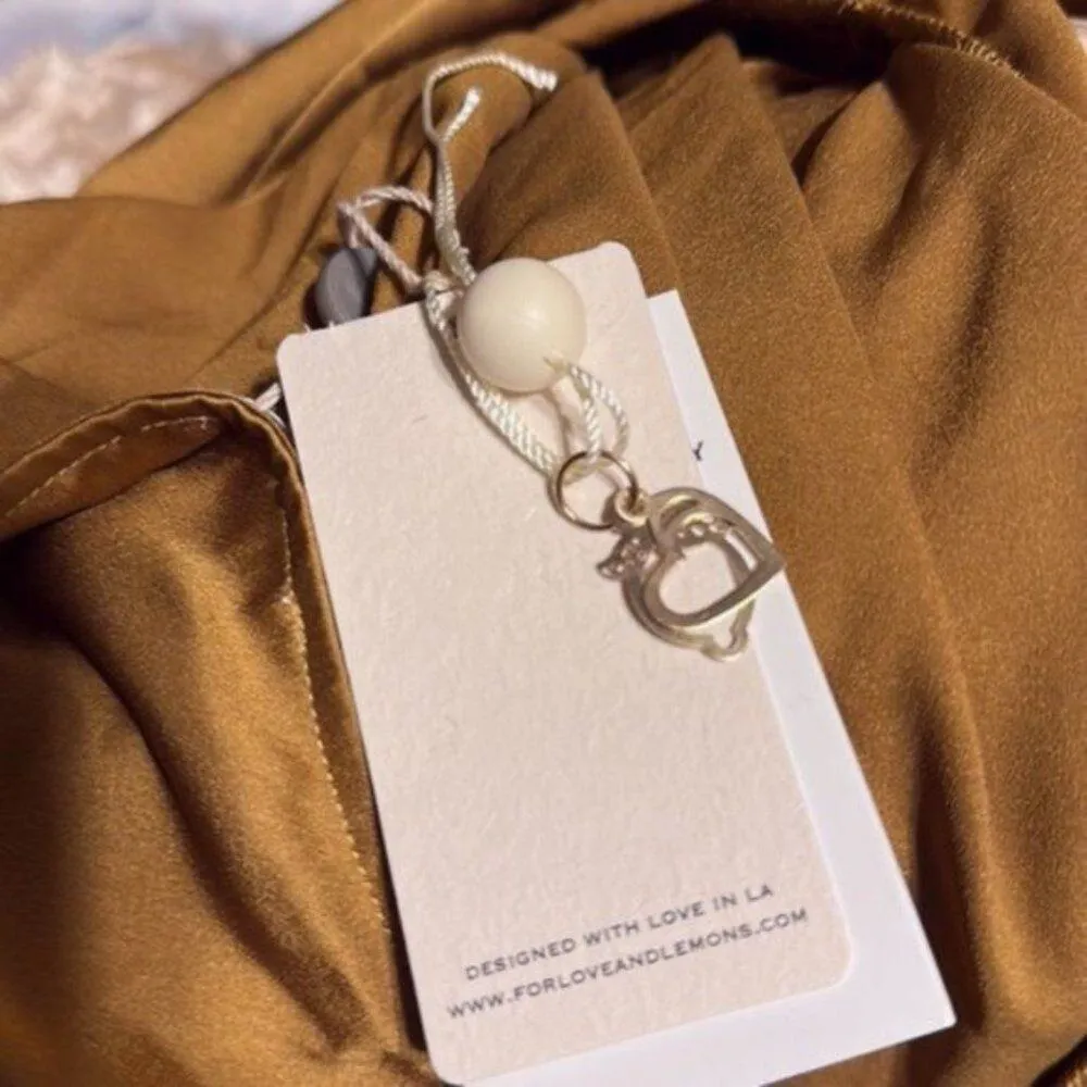 For Love and Lemons twinkle top camel L - Image 6