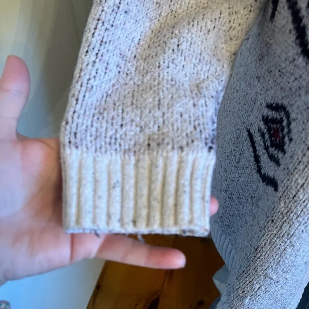 London Kaye Cotton Blend Open Front Cardigan Aztec Boho Southwestern Print M Gray Size M - Image 6