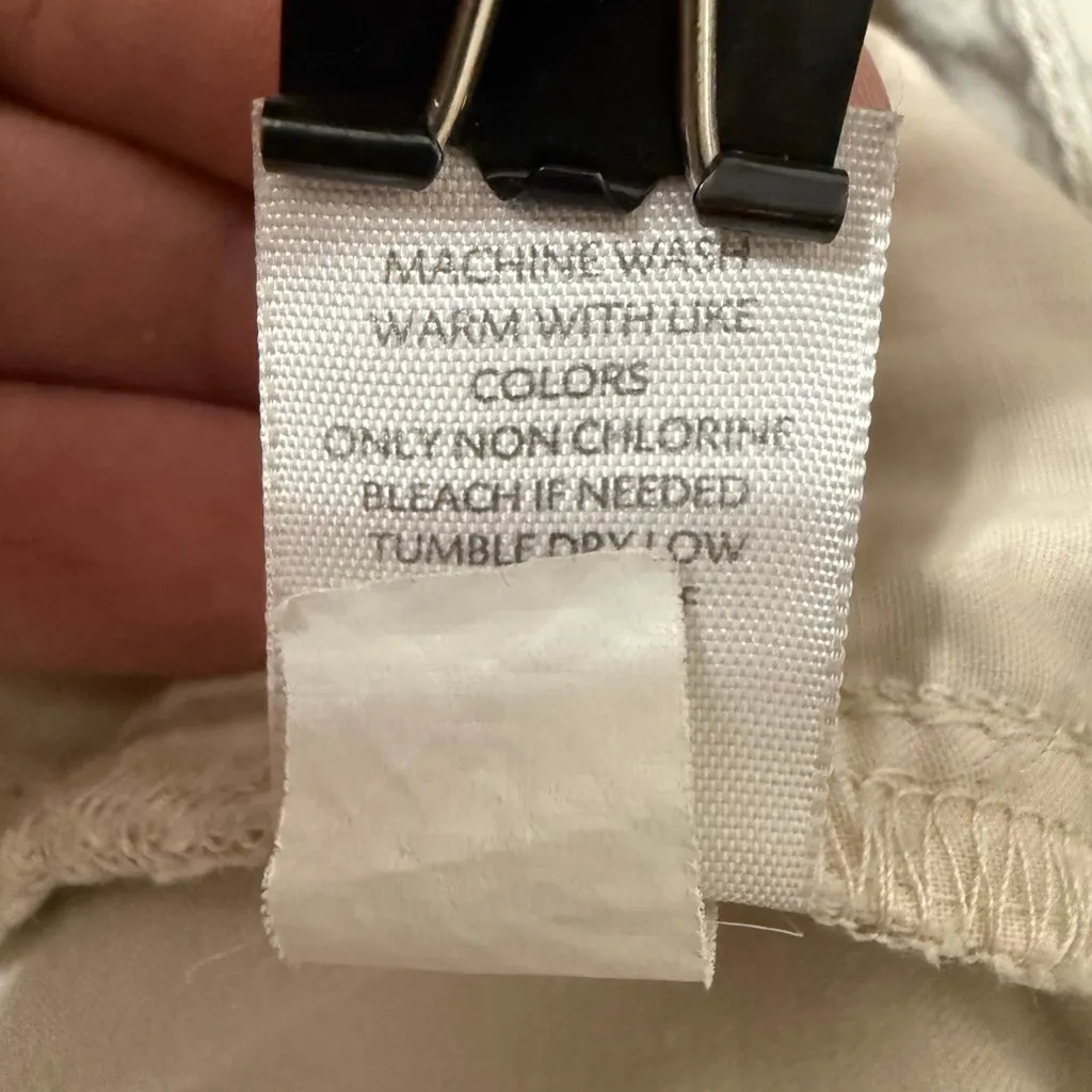 J Jill Women’s Khaki Stretch Pants Size 10 Beige Cotton Blend Straight Leg - Image 9