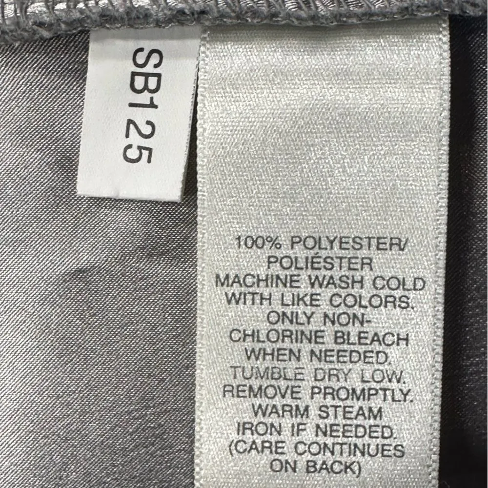 Susan Bristol Women's Size M Silver Quilted Snap Closure Blazer Jacket Metallic - Image 12