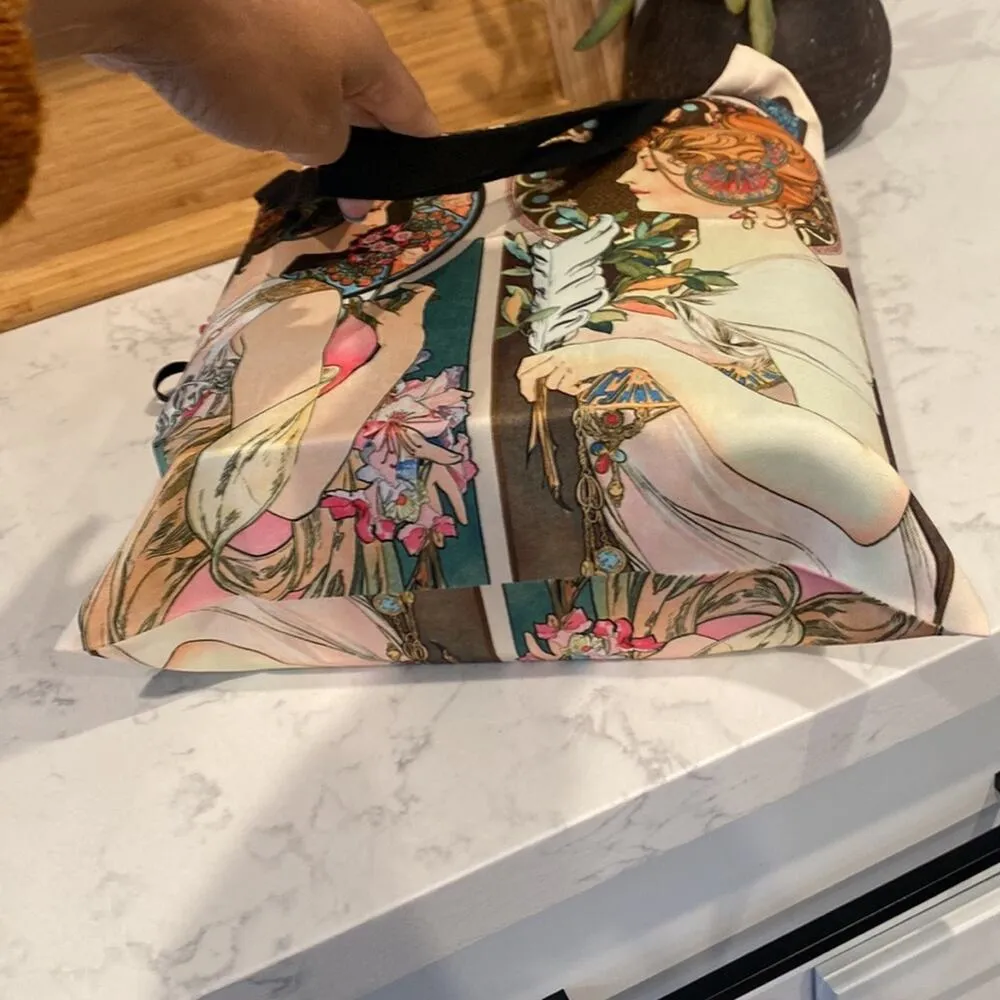 Bohemian witchy cottage core Canvas lightweight reusable grocery tote Retro bag - Image 6