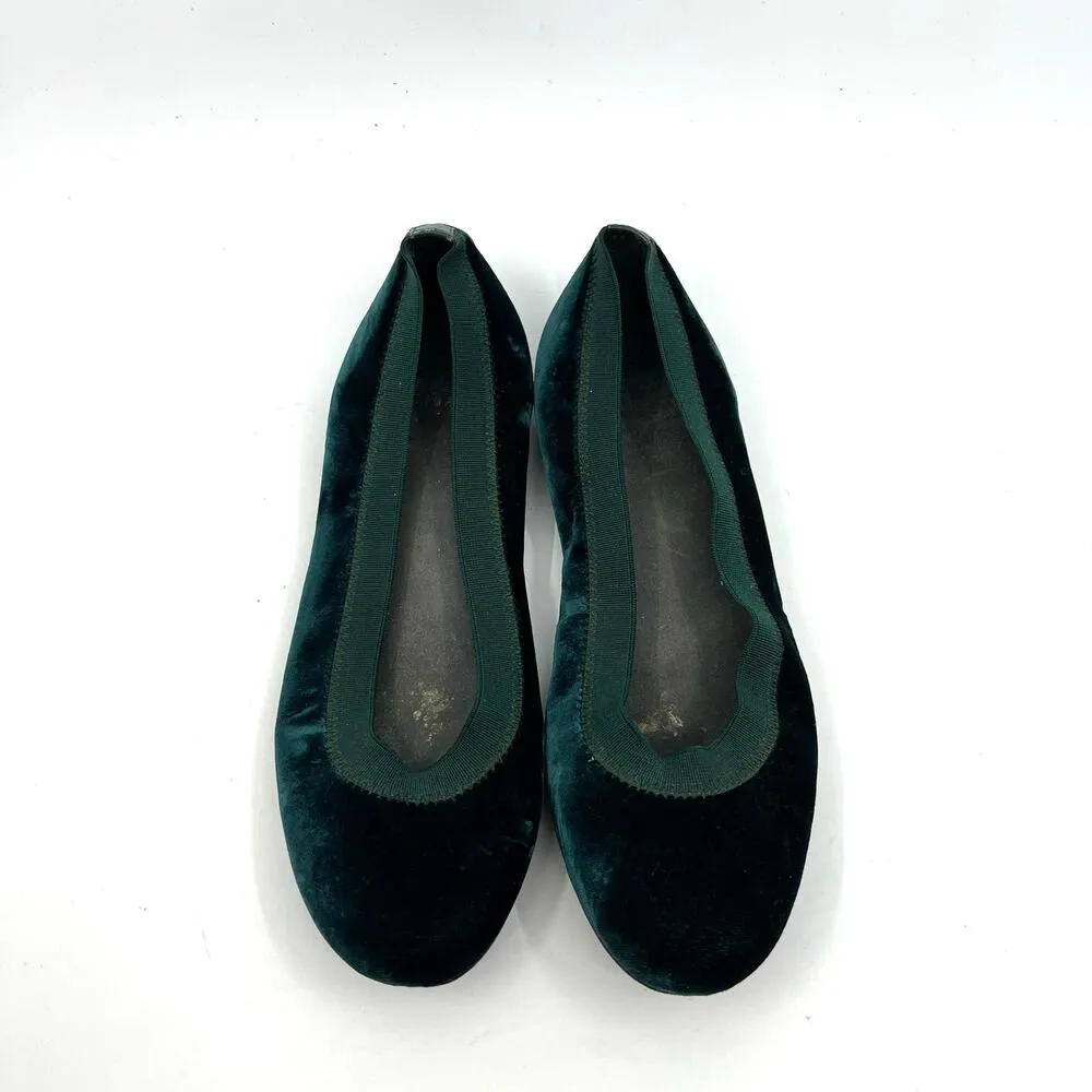 Stuart Weitzman Suede Whipstitch Trim Ballet Flats 6 US - Image 5