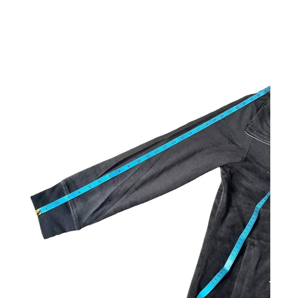 Christopher & Banks Y2K Velour Grey Zip Up Rhinestone Jacket Size Large - NWT - Image 12