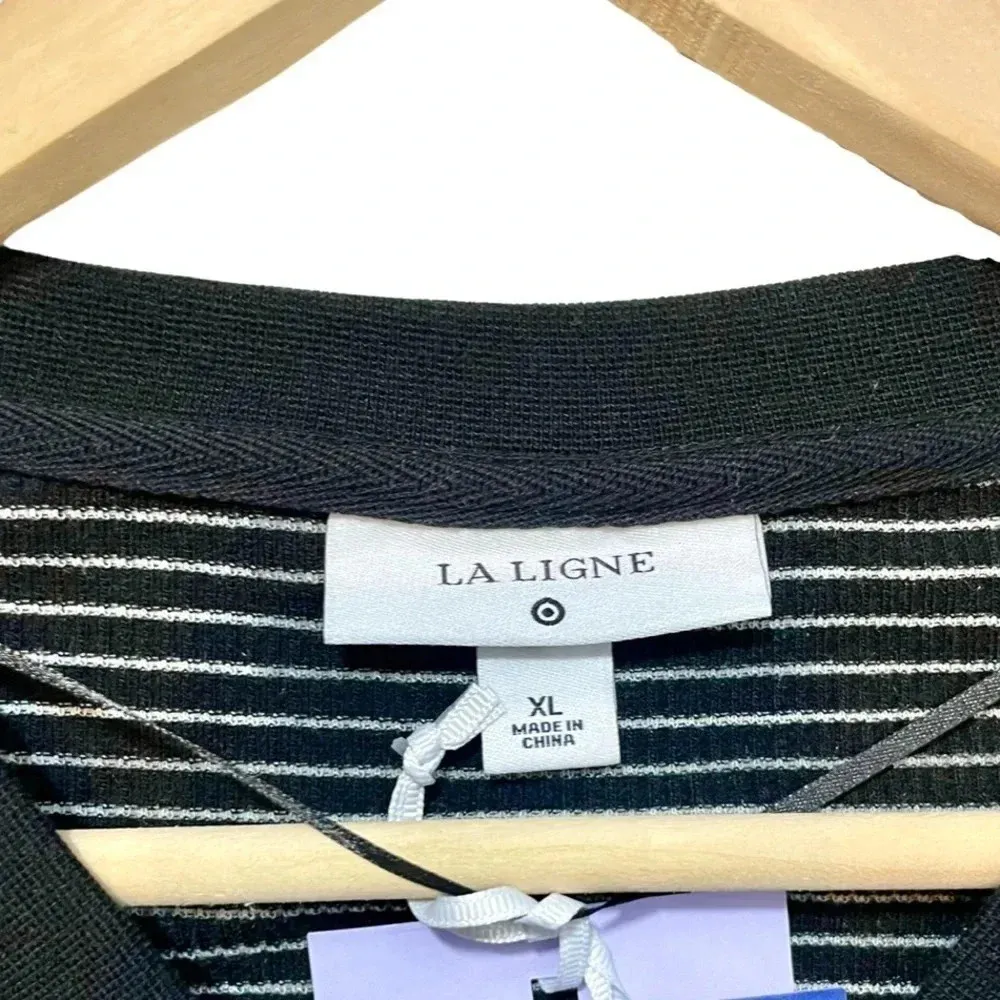 NWT La Ligne Target Striped Bodysuit Black Size XL - Image 5