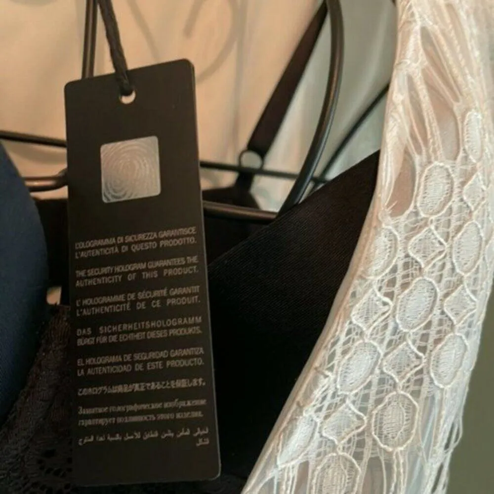 Just Cavalli by Roberto Cavalli Dress White Lace Gown Pleated Flounce size 6 - Image 12