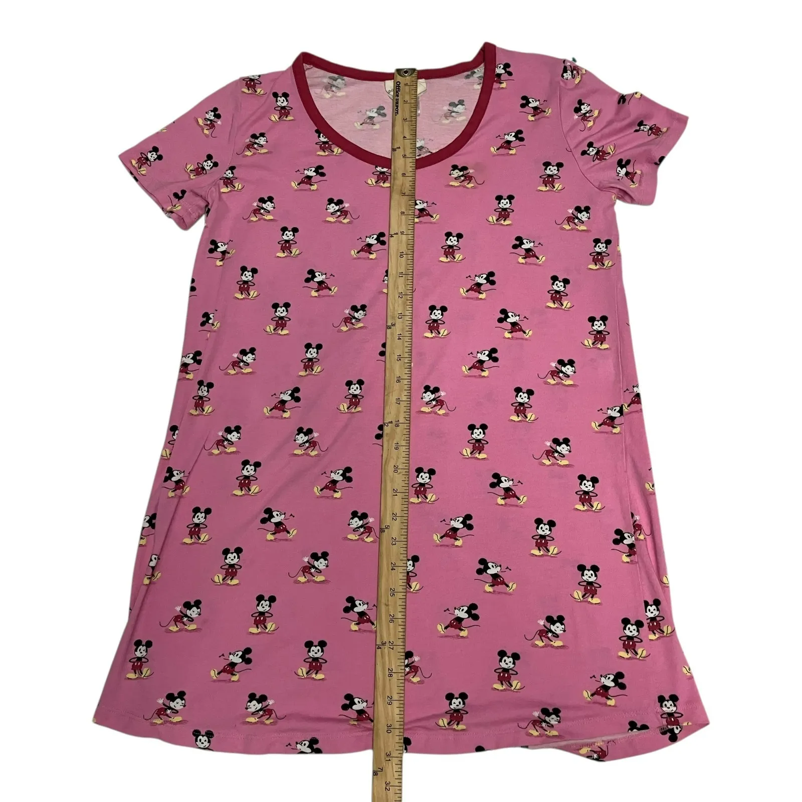 Disney Nite Nite Munkie Munkie Mickey Mouse Pink Night Gown Size Large - Image 7