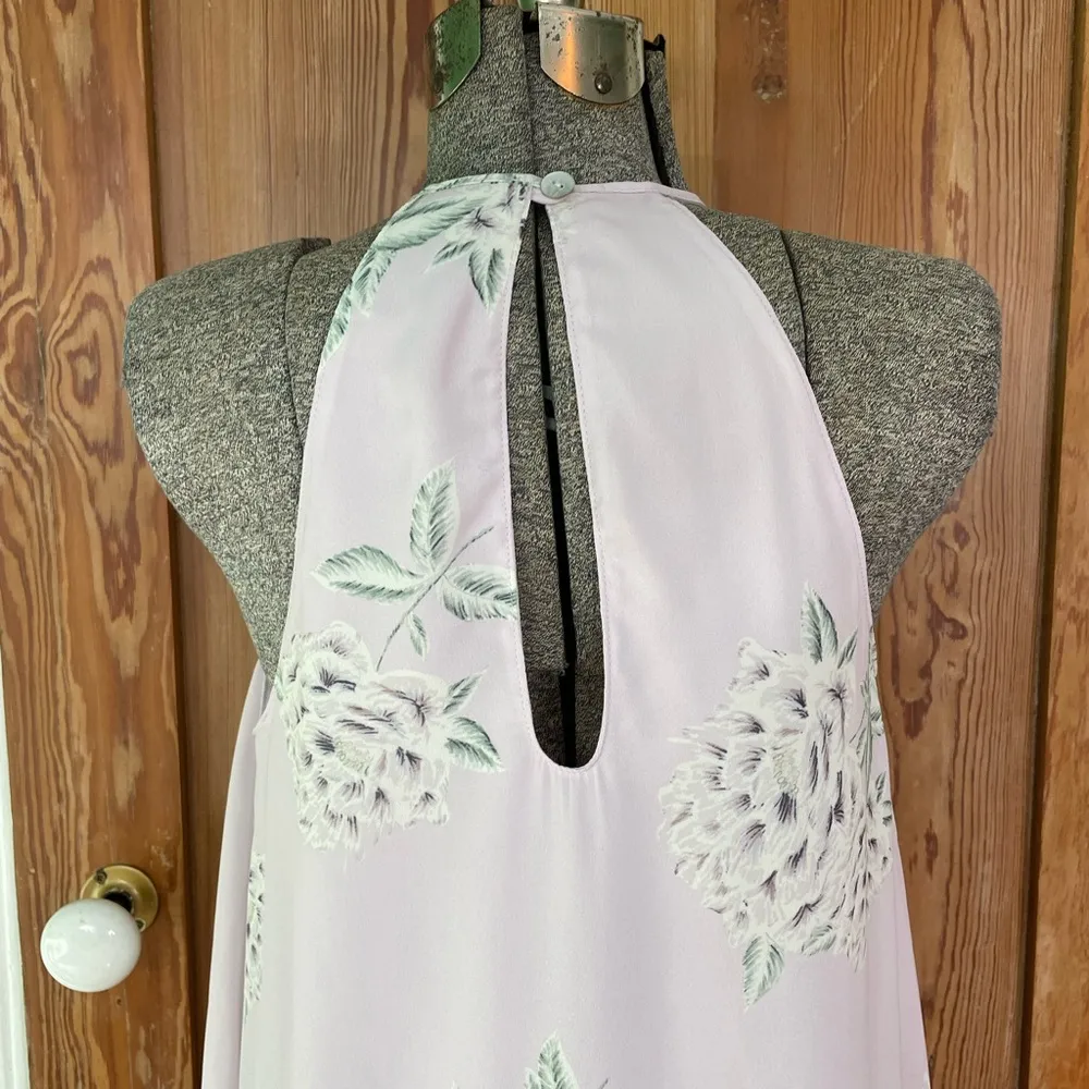 Show Me Your MuMu Gomez Lilac Floral Halter A Line  Mini Dress - Size XS - Image 11