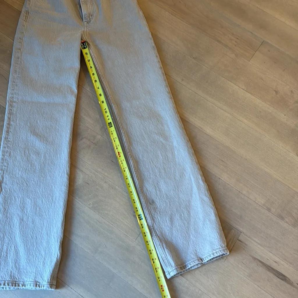 Abercrombie High Rise 90s Relaxed Jeans In Oat - Image 7