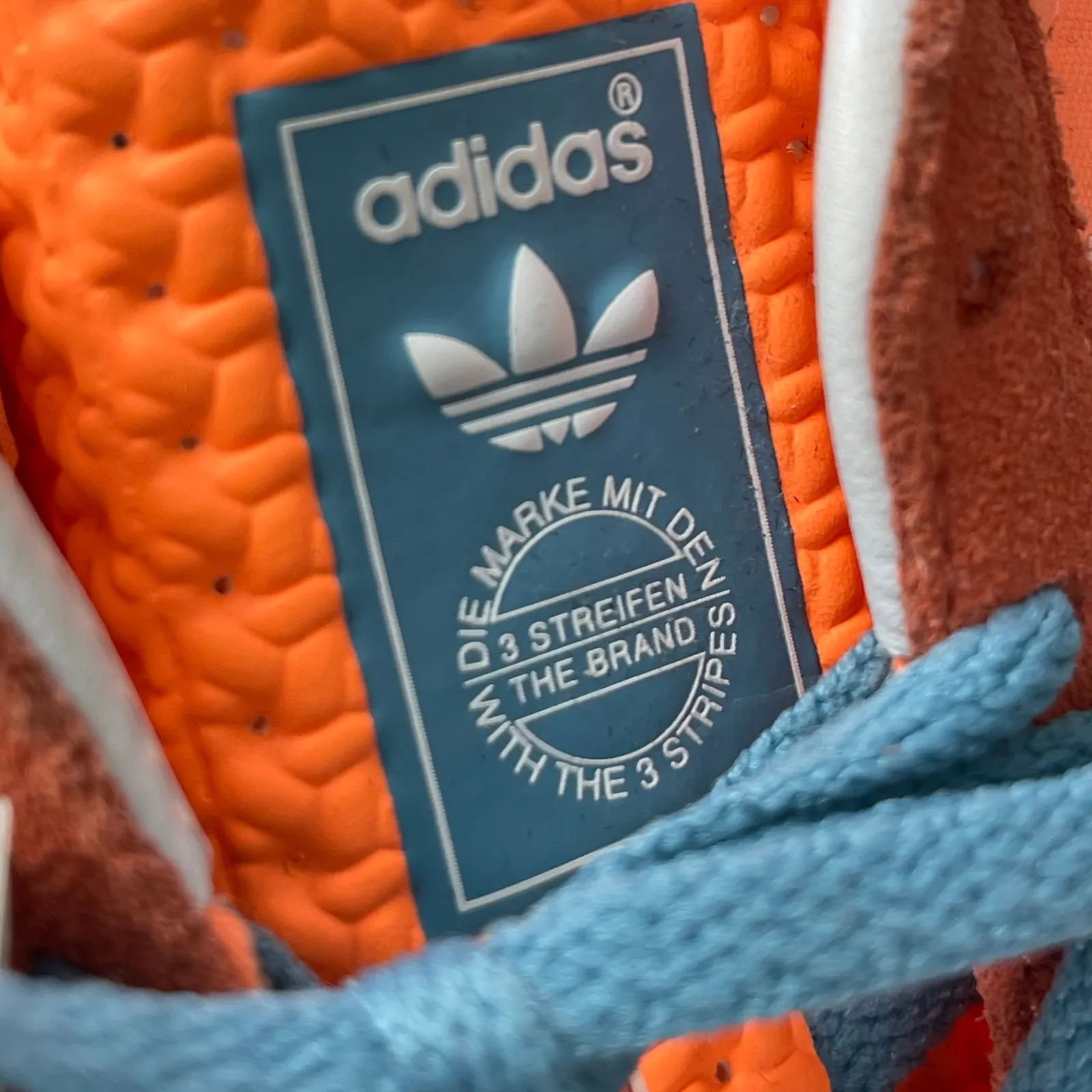 NEW Adidas Gazelle Indoor Orange Low Top Lace Up Athletic Sneakers Shoes Sz 6.5 - Image 8