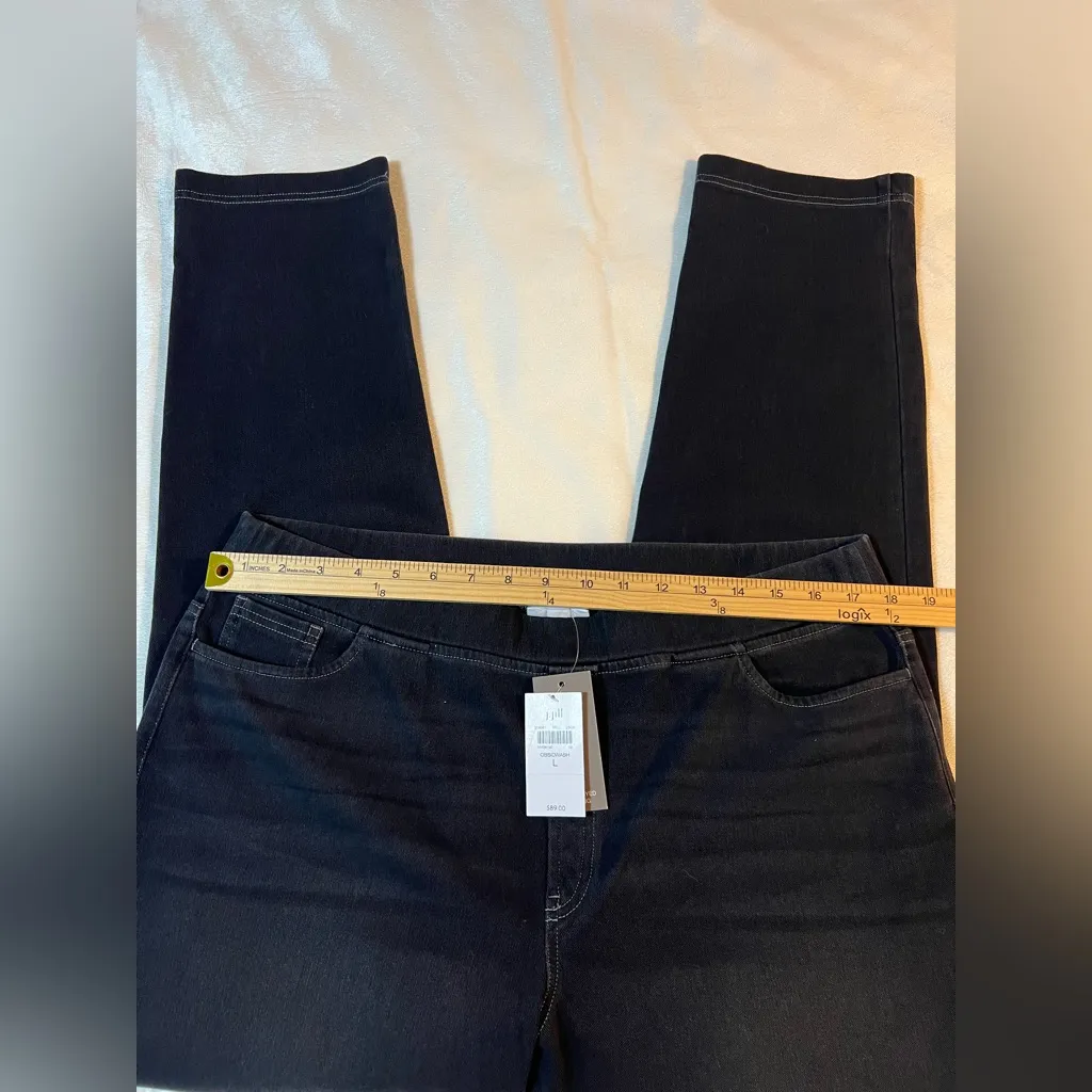 JILL Pure Jill Sz L grey Cotton Stretch Pull‎ On Pants Pockets
EUC Gray - Image 4