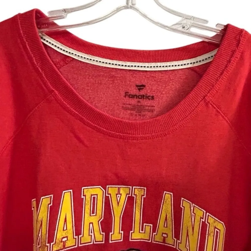 Maryland Terrapins Fanatics Women’s XL Red Pullover Sweatshirt - Image 5