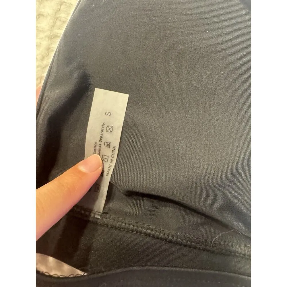 Black Padded Bikini Top Women's Size Small Halter Beach Swim Clean Girl Goth - Image 3