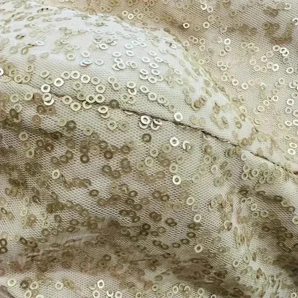 MoriLee Gold Sequin Gown
Sweetheart Neckline Illusion Size 6 - Image 7