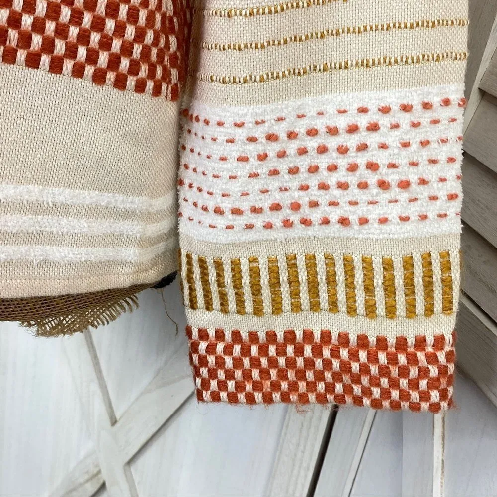 Soft Surroundings Juliet Woven Tasseled Cardigan Topper Jacket Beige Small - Image 7