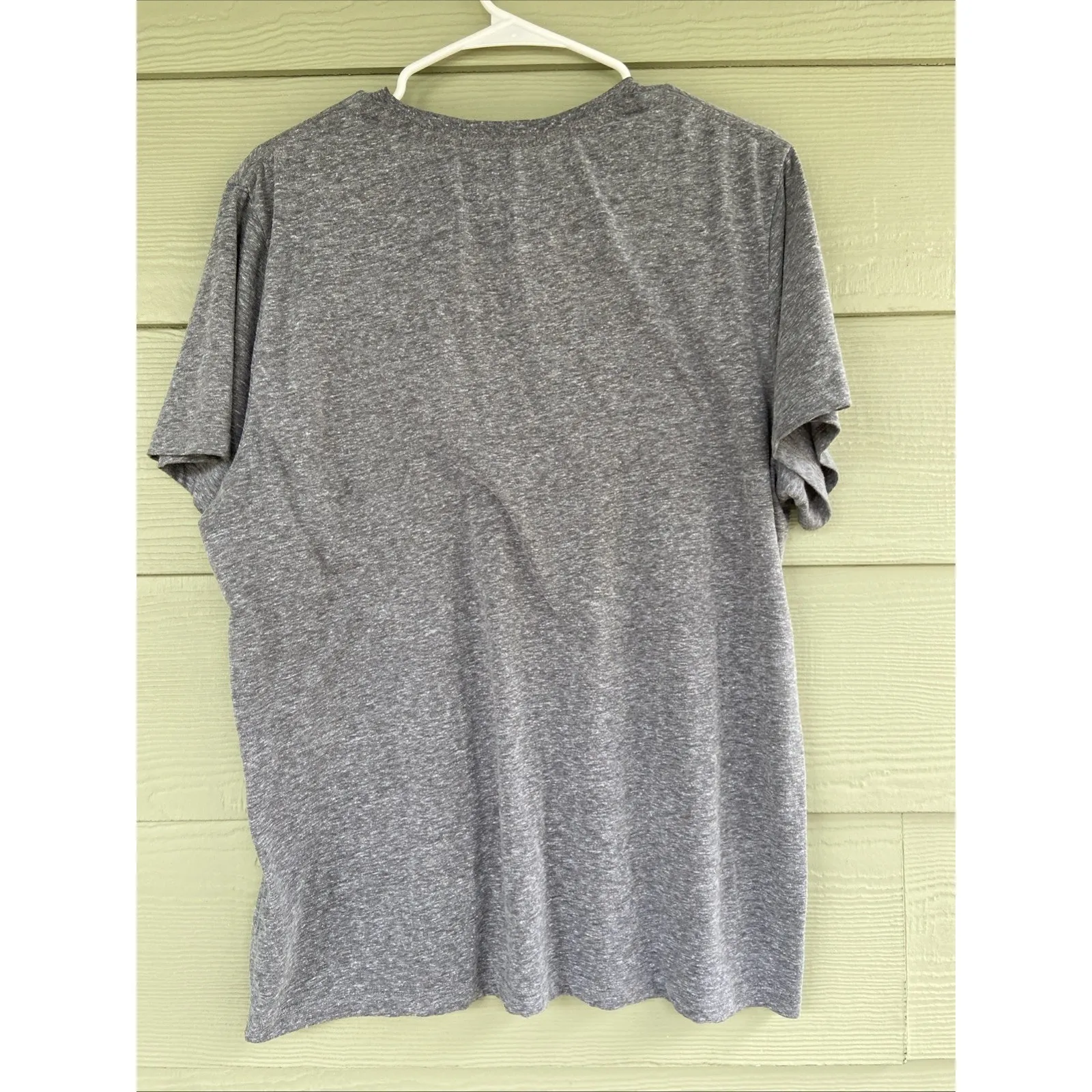 Marine Layer Re Spun Gray Slub Knit Tropical Palm Pocket Tee Tshirt Womens Large - Image 5