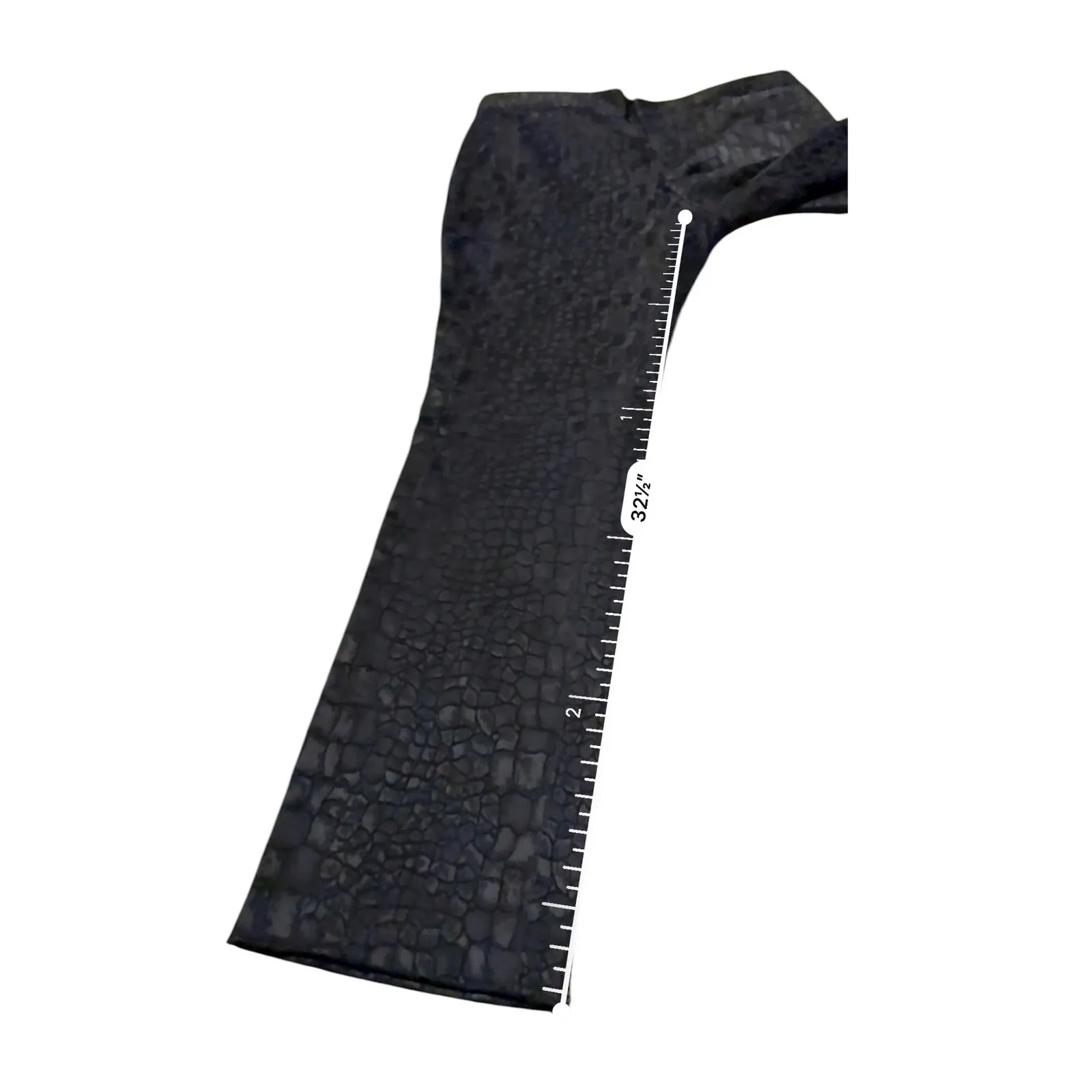 Catherine Malandrino NWT Textured Pants‎ Women's Size 8 Black Croc Trousers - Image 8