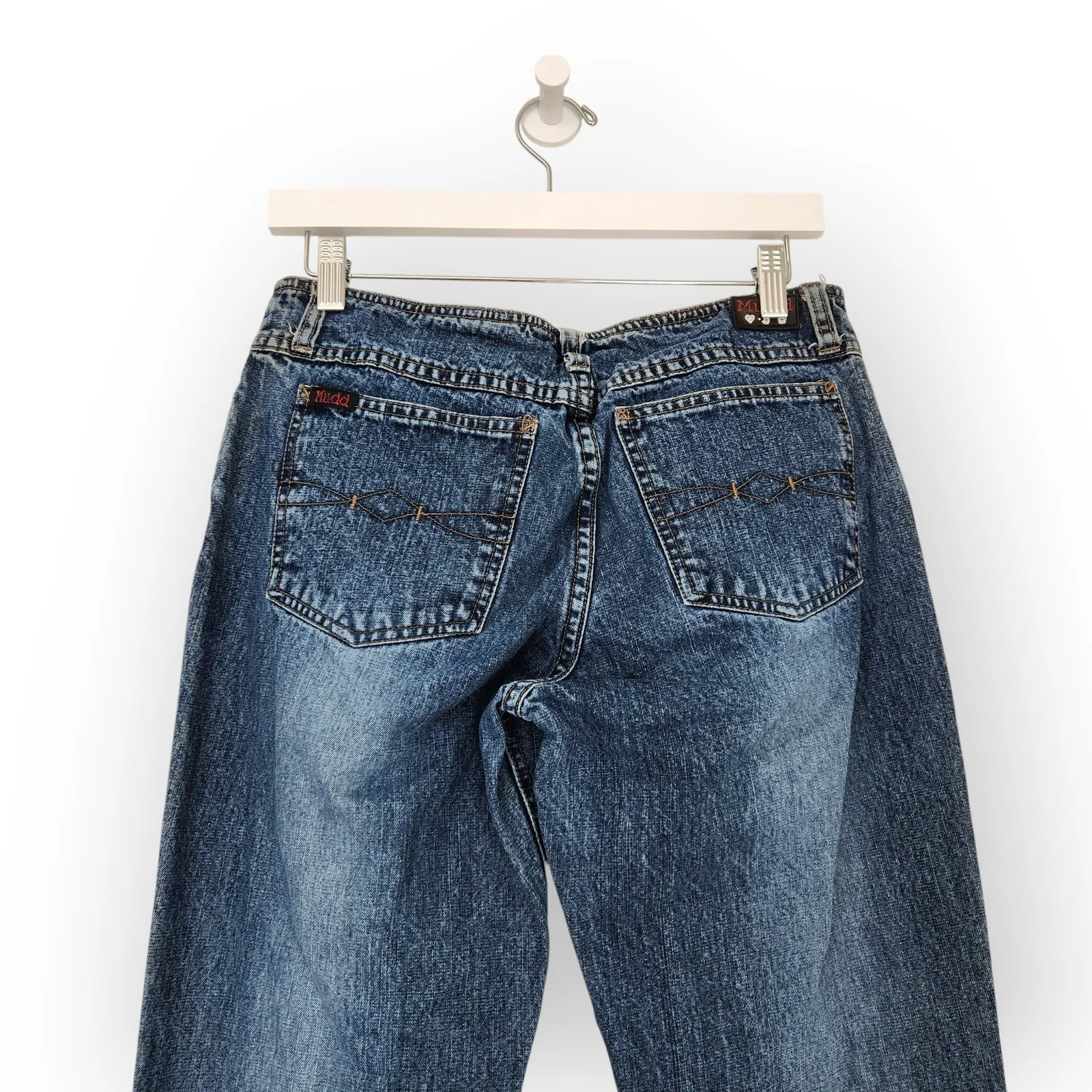 Y2K Mudd Low Rise Flare Jeans Blue Denim Vintage 2000s Mall Brand Bratz 6 - Image 9