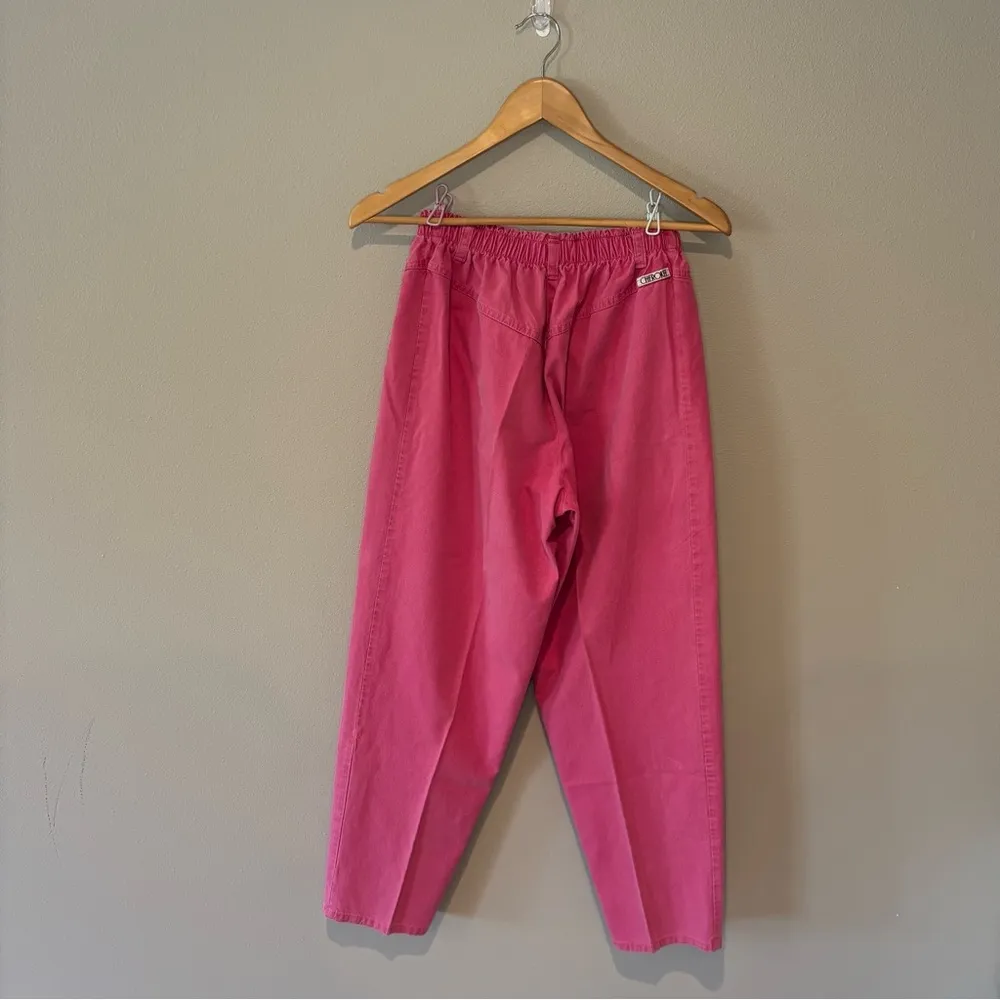 VINTAGE CHEROKEE Pink High Waist Mom Pants Made in the‎ USA 100% Cotton Size 10P - Image 2